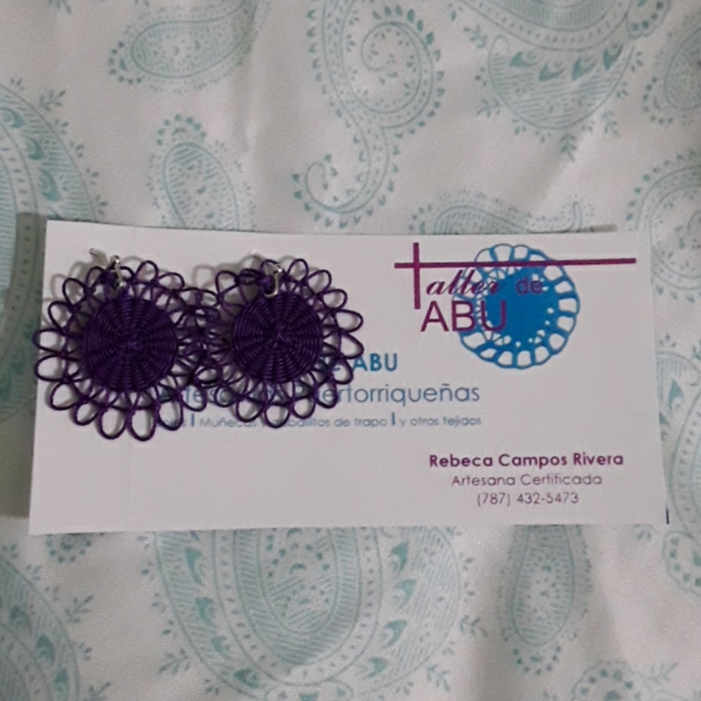 Purple Handmade earrings